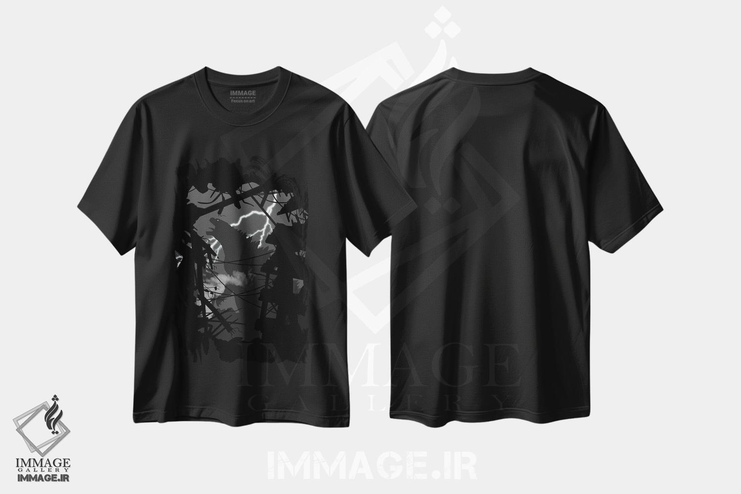 تیشرت طرح دار نابودی شهر، هنر دیجیتال اثر آلبرتو پرز | فروشگاه ایماژ