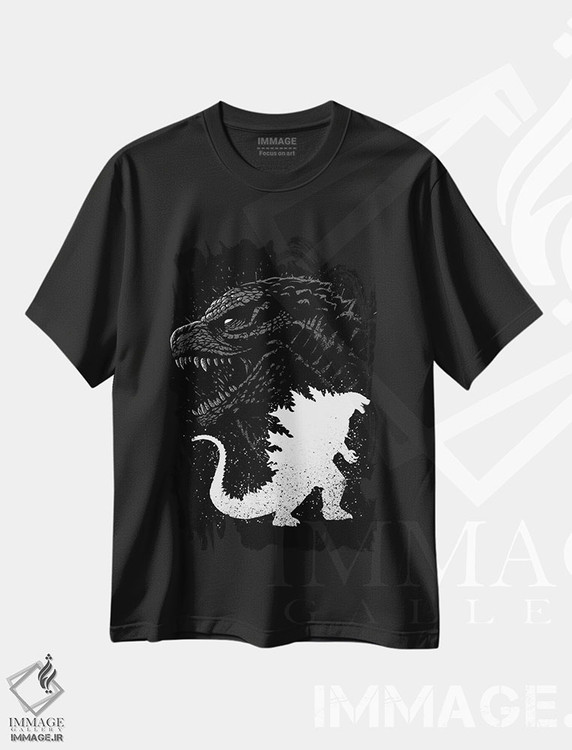 تیشرت طرح دار پادشاه هیولاها با نقاشی جوهری، هنر دیجیتال اثر آلبرتو پرز | فروشگاه ایماژ
