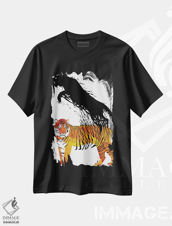 تیشرت طرح دار ببر جوهری، دکور آسیایی اثر آلبرتو پرز | فروشگاه ایماژ
