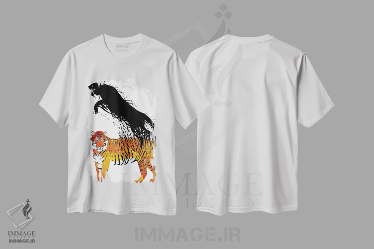 تیشرت طرح دار ببر جوهری، دکور آسیایی اثر آلبرتو پرز | immage.ir