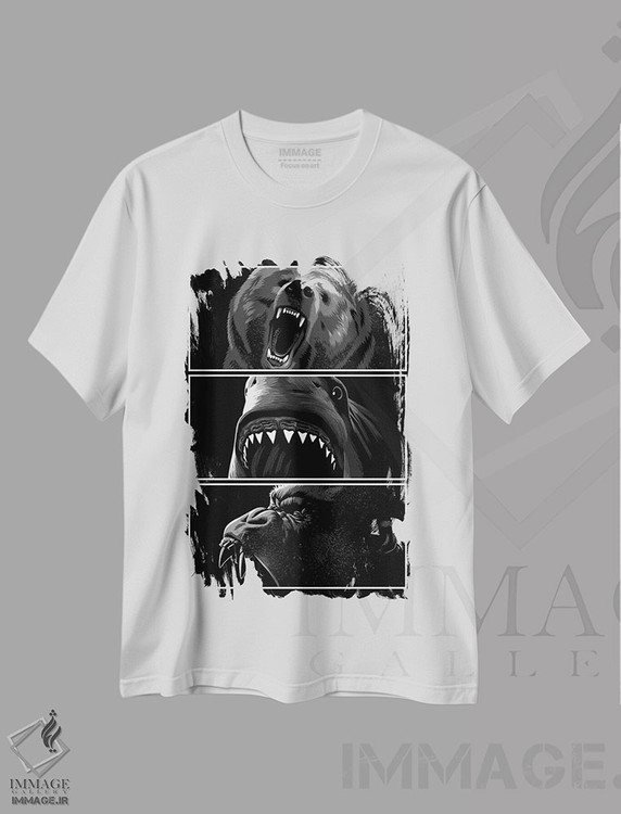 تیشرت طرح دار حیوانات شکارچی، هنر دیجیتال اثر آلبرتو پرز | immage.ir