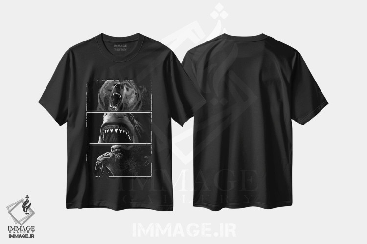 تیشرت طرح دار حیوانات شکارچی، هنر دیجیتال اثر آلبرتو پرز | فروشگاه ایماژ