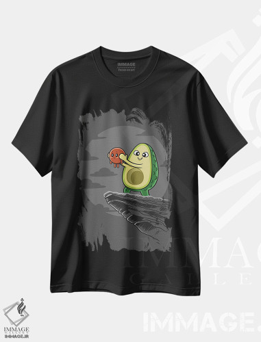 تیشرت طرح دار پادشاه آووکادو، هنر دیجیتال اثر آلبرتو پرز | فروشگاه ایماژ