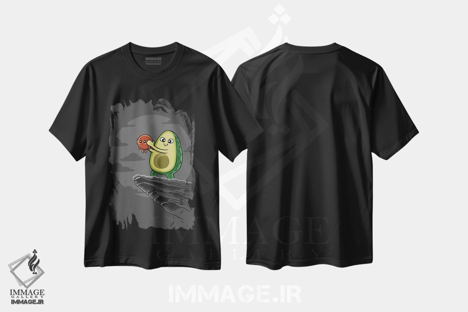 تیشرت طرح دار پادشاه آووکادو، هنر دیجیتال اثر آلبرتو پرز | فروشگاه ایماژ