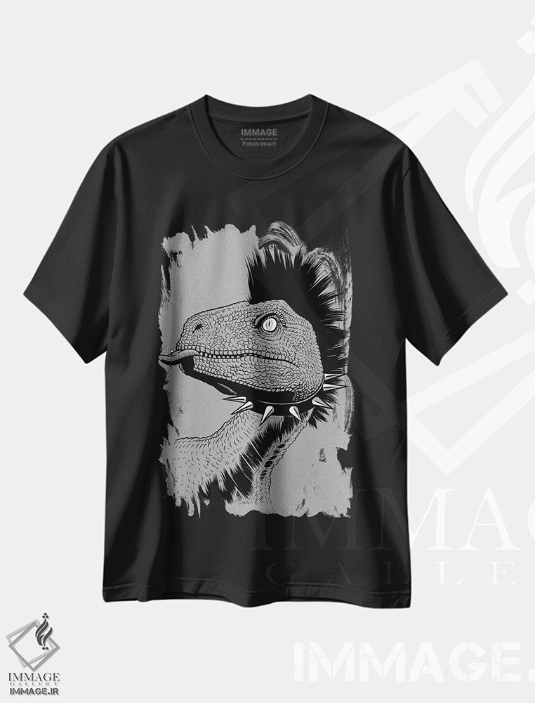 تیشرت طرح دار ولاسیرپتور تاج دار پانکی، هنر دیجیتال اثر آلبرتو پرز | فروشگاه ایماژ