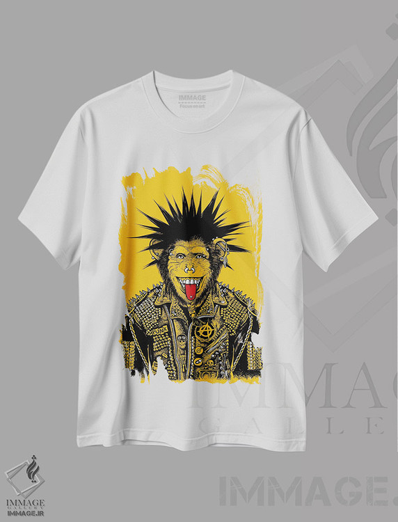 تیشرت طرح دار شامپانزه پانکی، هنر دیجیتال اثر آلبرتو پرز | immage.ir