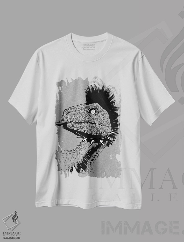 تیشرت طرح دار ولاسیرپتور تاج دار پانکی، هنر دیجیتال اثر آلبرتو پرز | immage.ir