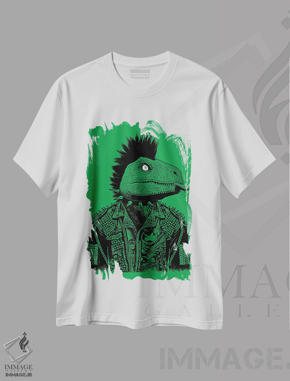 تیشرت طرح دار ولاسیرپتور موتورسوار پانکی، هنر دیجیتال اثر آلبرتو پرز | immage.ir