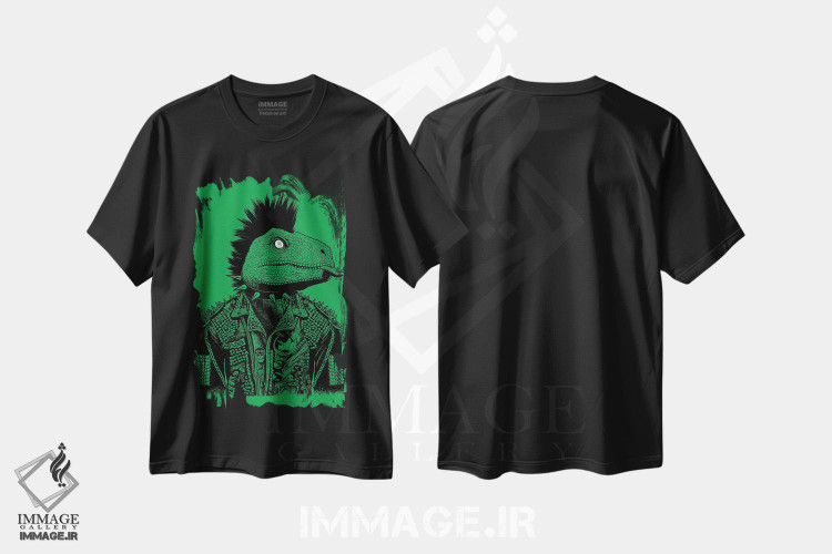 تیشرت طرح دار ولاسیرپتور موتورسوار پانکی، هنر دیجیتال اثر آلبرتو پرز | فروشگاه ایماژ