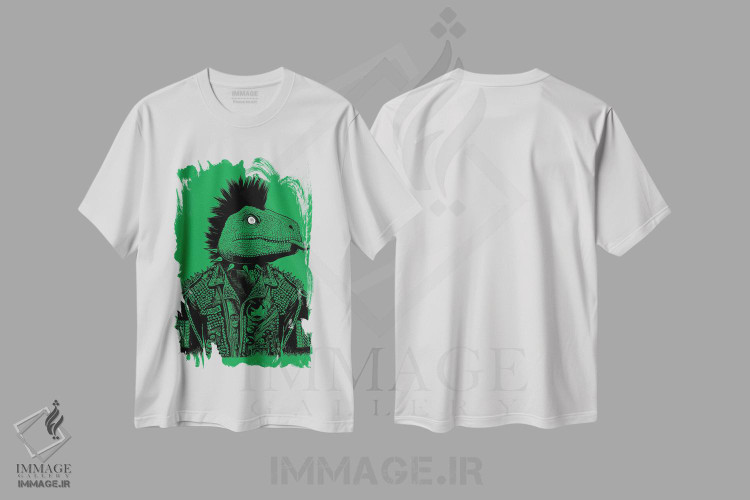 تیشرت طرح دار ولاسیرپتور موتورسوار پانکی، هنر دیجیتال اثر آلبرتو پرز | immage.ir