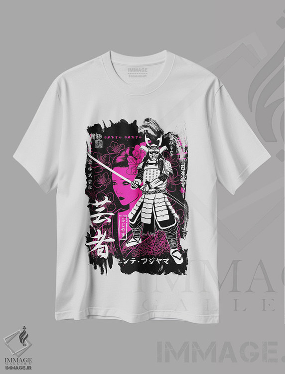 تیشرت طرح دار سامورایی محافظ گیشا، دکور آسیایی اثر آلبرتو پرز | immage.ir