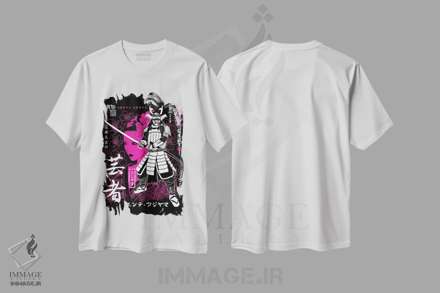 تیشرت طرح دار سامورایی محافظ گیشا، دکور آسیایی اثر آلبرتو پرز | immage.ir