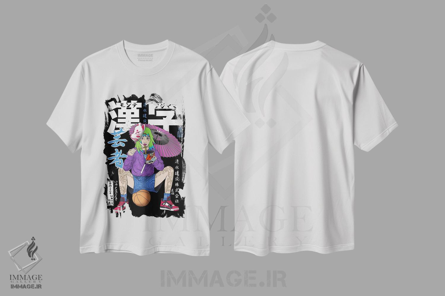 تیشرت طرح دار بسکتبال همراه رامِن، دکور آسیایی اثر آلبرتو پرز | immage.ir