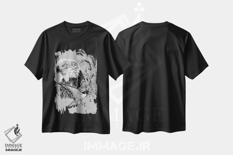 تیشرت طرح دار عقاب، شاهین و جغد، هنر دیجیتال اثر آلبرتو پرز | فروشگاه ایماژ