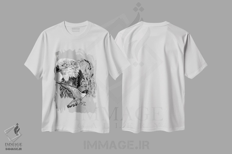 تیشرت طرح دار عقاب، شاهین و جغد، هنر دیجیتال اثر آلبرتو پرز | immage.ir