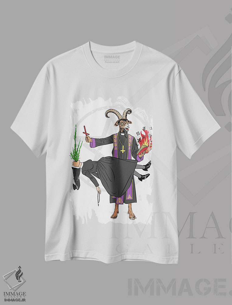 تیشرت طرح دار جن گیری، هنر دیجیتال اثر آلبرتو پرز | immage.ir