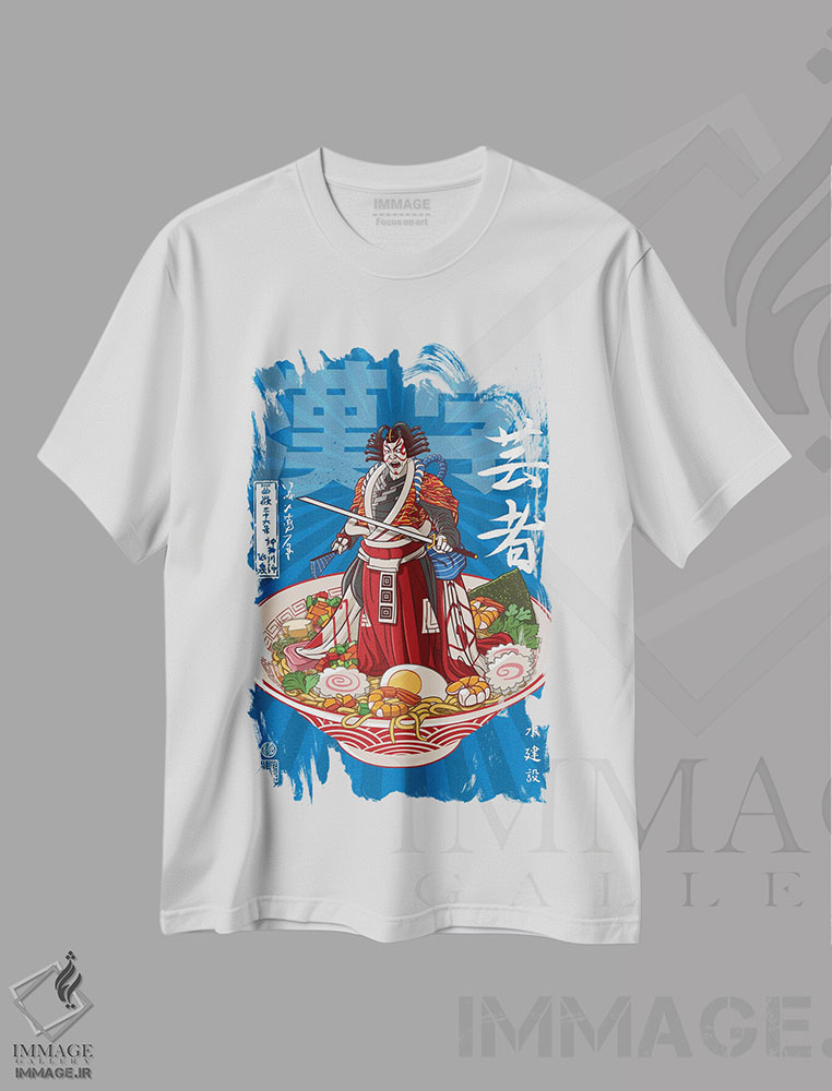 تیشرت طرح دار تئاتر کابوکی رامن، هنر دیجیتال اثر آلبرتو پرز | immage.ir