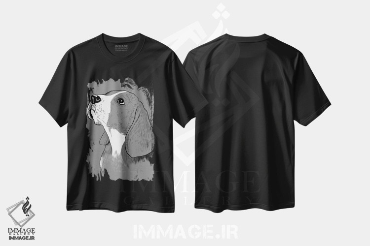 تیشرت طرح دار سگ بیگل دوست داشتنی، هنر دیجیتال اثر آلبرتو پرز | فروشگاه ایماژ