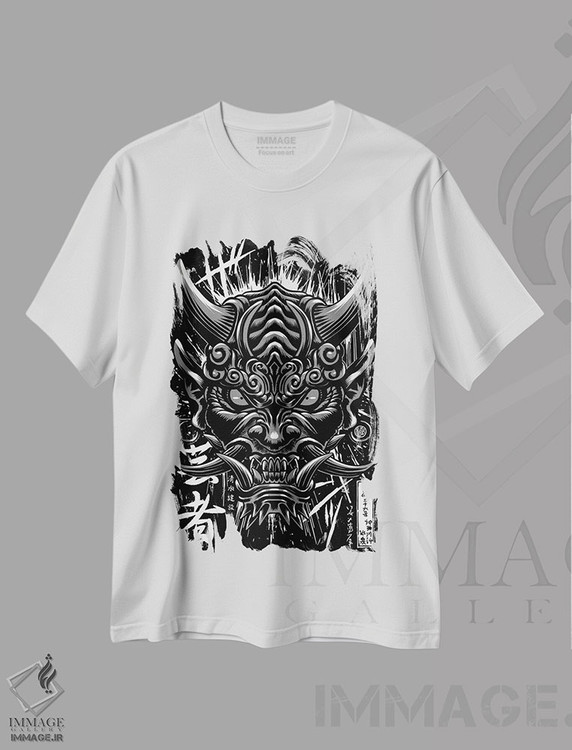 تیشرت طرح دار شیطان اونی ژاپنی، دکور آسیایی اثر آلبرتو پرز | immage.ir