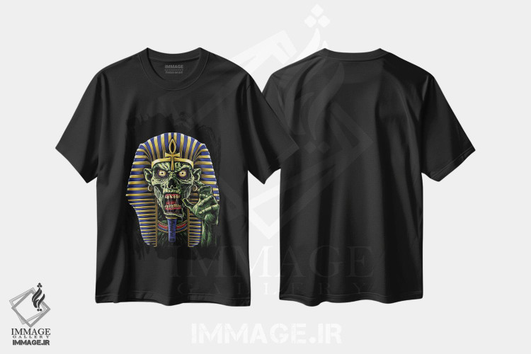 تیشرت طرح دار مامیا فرعون مصری زامبی، هنر دیجیتال اثر آلبرتو پرز | فروشگاه ایماژ