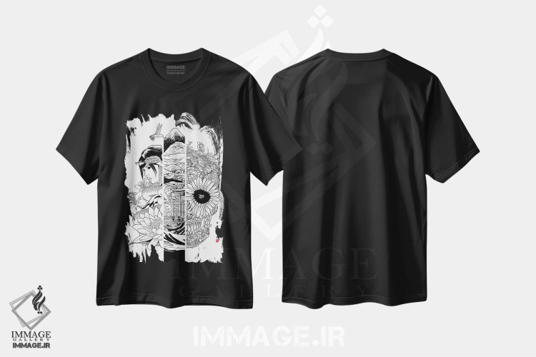 تیشرت طرح دار فرهنگ ژاپنی، دکوراسیون جایگزین اثر آلبرتو پرز | فروشگاه ایماژ