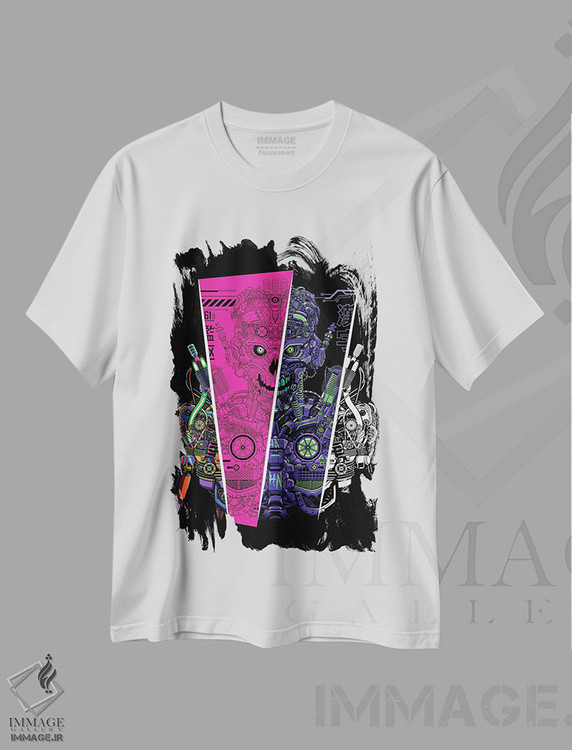 تیشرت طرح دار چندجهانی ربات ها، دکوراسیون جایگزین اثر آلبرتو پرز | immage.ir