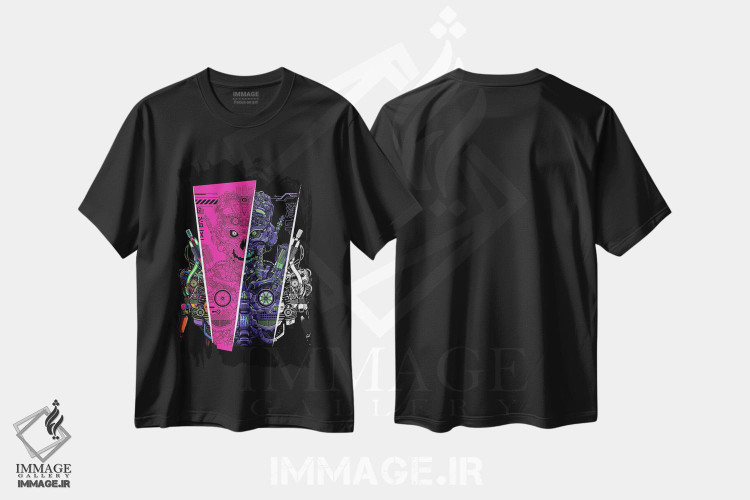 تیشرت طرح دار چندجهانی ربات ها، دکوراسیون جایگزین اثر آلبرتو پرز | فروشگاه ایماژ