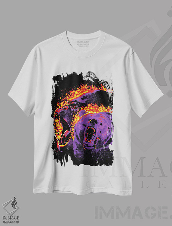 تیشرت طرح دار گوریل و خرس از جهنم، دکوراسیون جایگزین اثر آلبرتو پرز | immage.ir