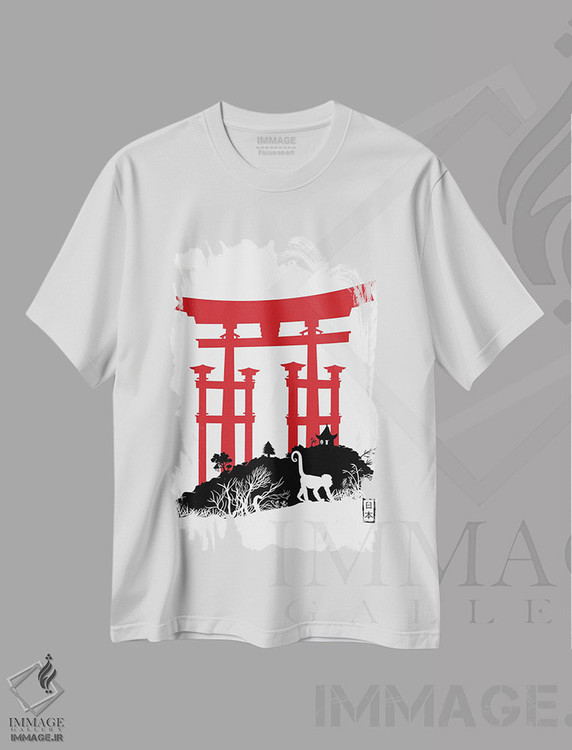 تیشرت طرح دار توری قرمز در ژاپن، دکور آسیایی اثر آلبرتو پرز | immage.ir