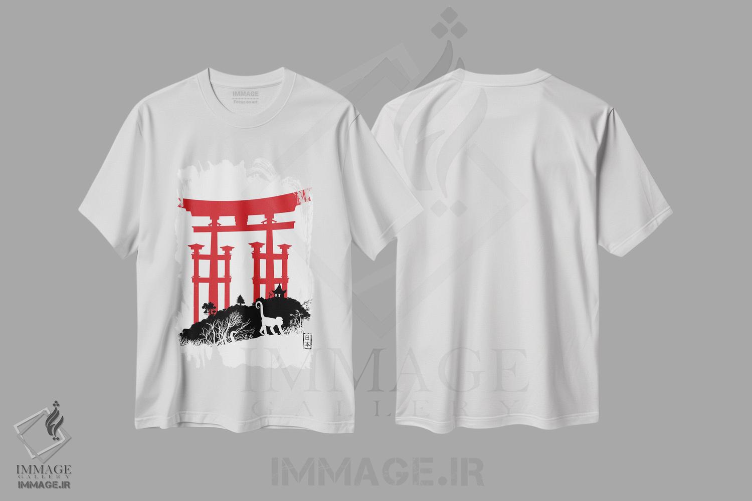تیشرت طرح دار توری قرمز در ژاپن، دکور آسیایی اثر آلبرتو پرز | immage.ir