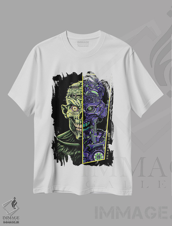 تیشرت طرح دار زامبی در برابر ربات، دکوراسیون جایگزین اثر آلبرتو پرز | immage.ir