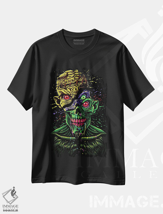 تیشرت طرح دار زامبی درون زامبی دیگر، دکوراسیون جایگزین اثر آلبرتو پرز | فروشگاه ایماژ