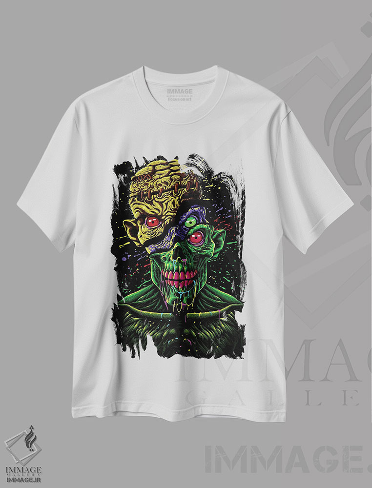 تیشرت طرح دار زامبی درون زامبی دیگر، دکوراسیون جایگزین اثر آلبرتو پرز | immage.ir