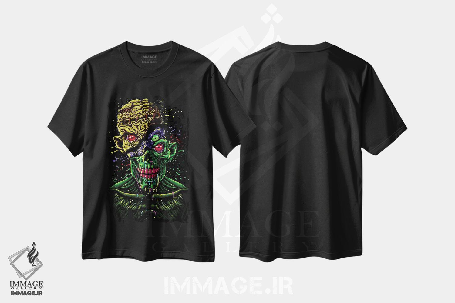 تیشرت طرح دار زامبی درون زامبی دیگر، دکوراسیون جایگزین اثر آلبرتو پرز | فروشگاه ایماژ