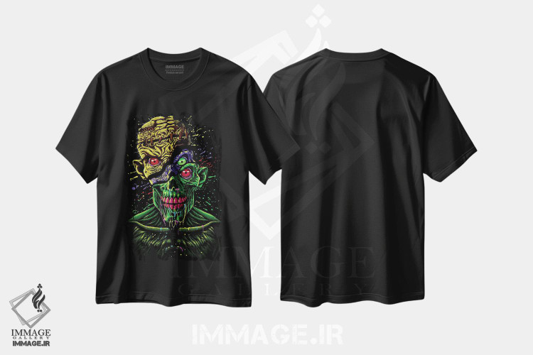 تیشرت طرح دار زامبی درون زامبی دیگر، دکوراسیون جایگزین اثر آلبرتو پرز | فروشگاه ایماژ