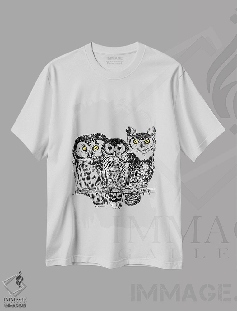تیشرت طرح دار سه جغد، دکور کلبه و لژ اثر آلبرتو پرز | immage.ir