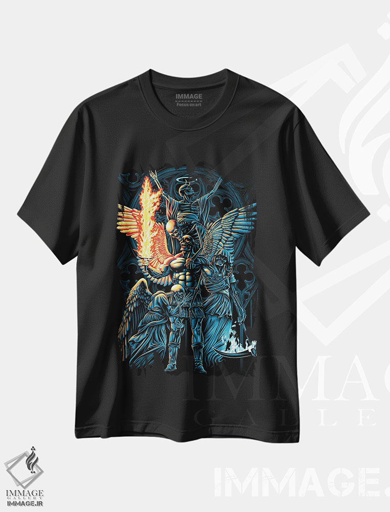 تیشرت طرح دار فرشته مقرب، هنر دیجیتال اثر آلبرتو پرز | فروشگاه ایماژ
