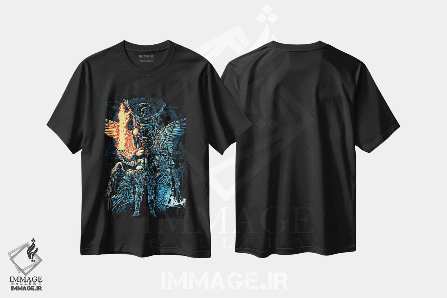 تیشرت طرح دار فرشته مقرب، هنر دیجیتال اثر آلبرتو پرز | فروشگاه ایماژ