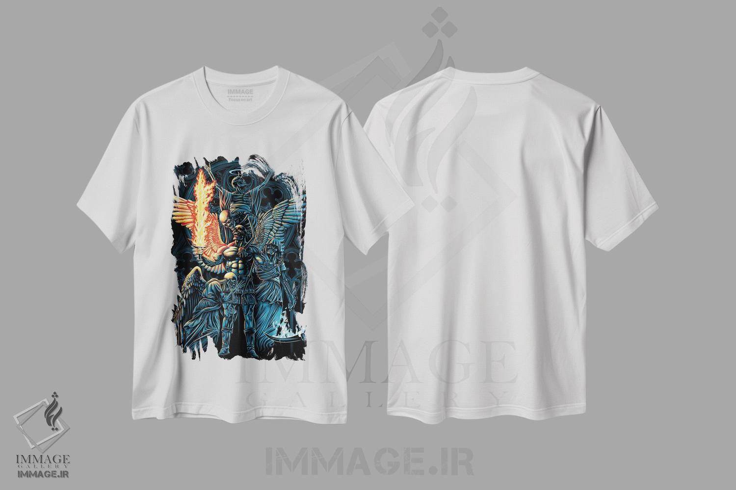 تیشرت طرح دار فرشته مقرب، هنر دیجیتال اثر آلبرتو پرز | immage.ir