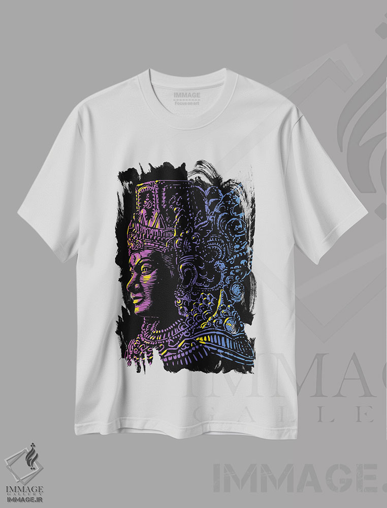 تیشرت طرح دار خدای هندو رترو، هنر دیجیتال اثر آلبرتو پرز | immage.ir