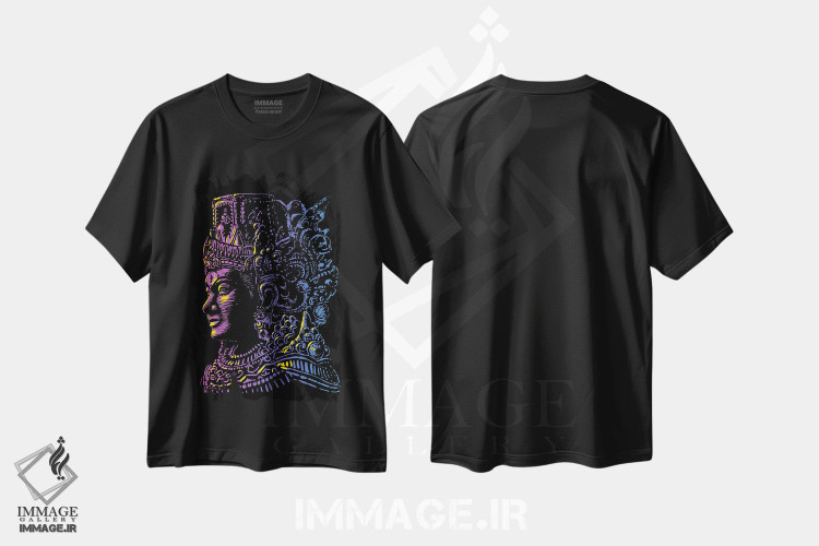 تیشرت طرح دار خدای هندو رترو، هنر دیجیتال اثر آلبرتو پرز | فروشگاه ایماژ