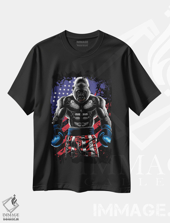 تیشرت طرح دار گوریل بوکسور، هنر دیجیتال اثر آلبرتو پرز | فروشگاه ایماژ