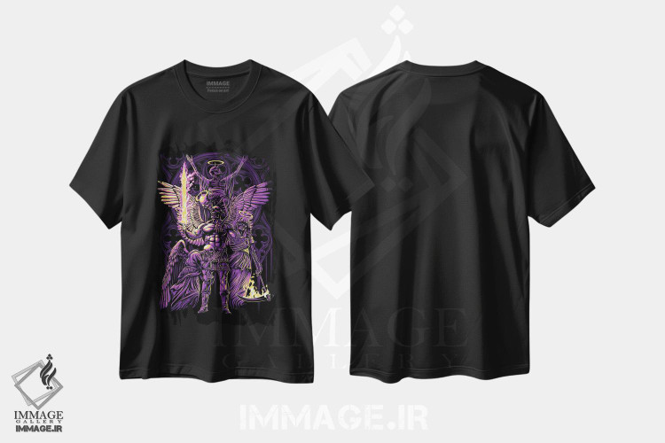 تیشرت طرح دار جنگجوی جمجمه جادویی، هنر دیجیتال اثر آلبرتو پرز | فروشگاه ایماژ