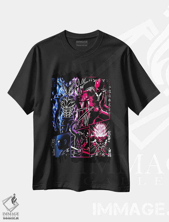 تیشرت طرح دار هیولا در برابر مشت، هنر دیجیتال اثر آلبرتو پرز | فروشگاه ایماژ