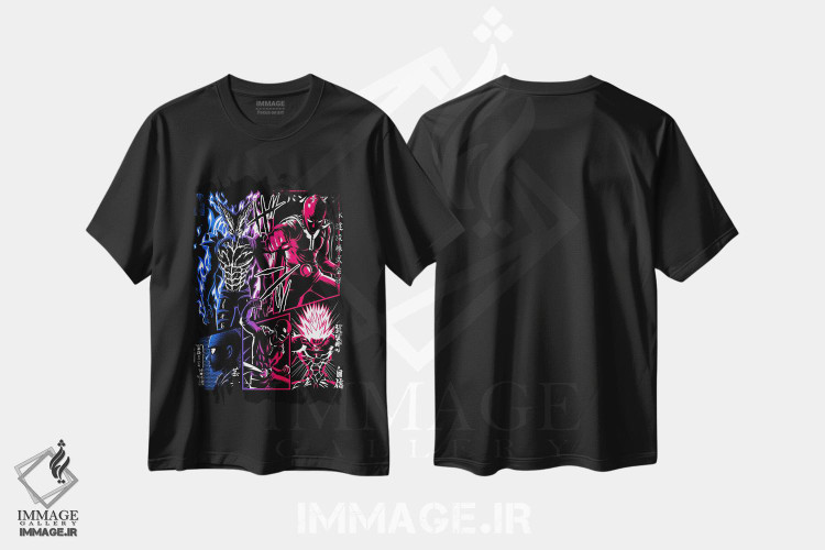 تیشرت طرح دار هیولا در برابر مشت، هنر دیجیتال اثر آلبرتو پرز | فروشگاه ایماژ