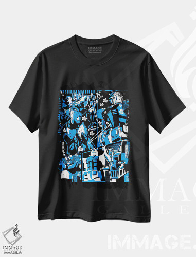 تیشرت طرح دار ربات های غول آسا، هنر دیجیتال اثر آلبرتو پرز | فروشگاه ایماژ