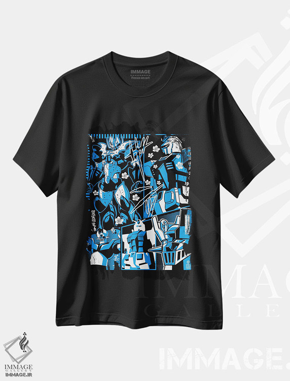 تیشرت طرح دار ربات های غول آسا، هنر دیجیتال اثر آلبرتو پرز | فروشگاه ایماژ