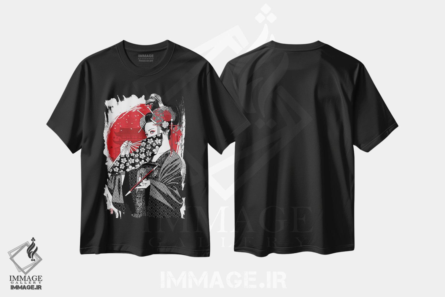 تیشرت طرح دار مایکو، دکور آسیایی اثر آلبرتو پرز | فروشگاه ایماژ
