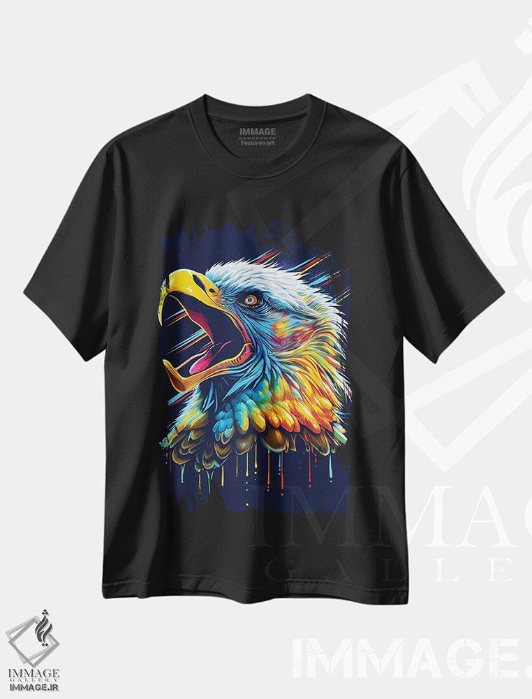 تیشرت طرح دار فریاد عقاب، هنر دیجیتال اثر آلبرتو پرز | فروشگاه ایماژ