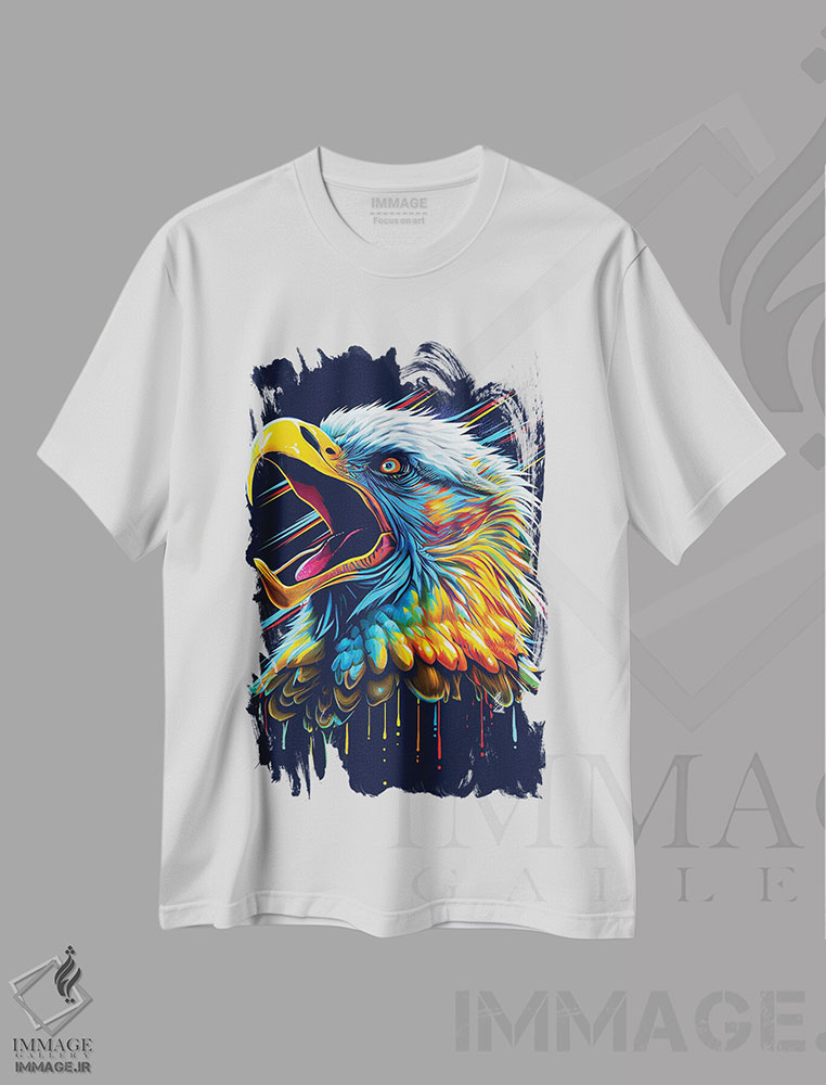 تیشرت طرح دار فریاد عقاب، هنر دیجیتال اثر آلبرتو پرز | immage.ir